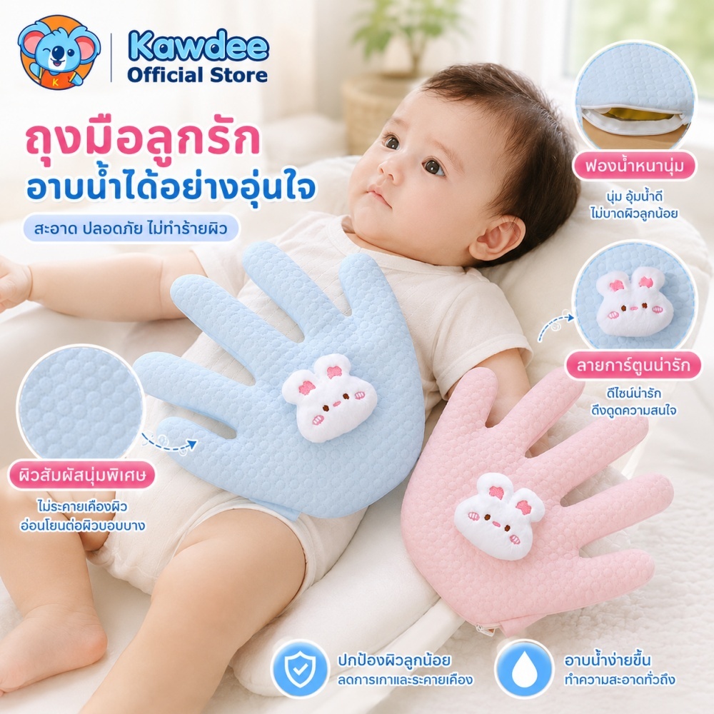 👶Kawdee👶 หมอนมือกันสะดุ้ง  ของเล่นเด็ก เปรียบเสมือนฝ่ามือแ