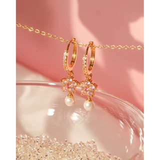 Thelucy Desert rose hoop earrings
