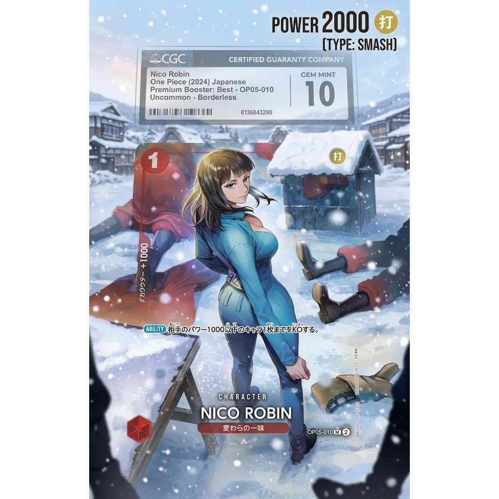 [CGC10] Nico Robin Full Art (PRB-01) JP เกรด CGC 10 GEM MINT สภาพสวยกริบ สะสมยาวๆ