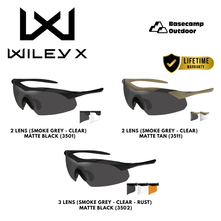 Wiley-X Vapor แว่นตานิรภัย เปลี่ยนเลนส์ได้