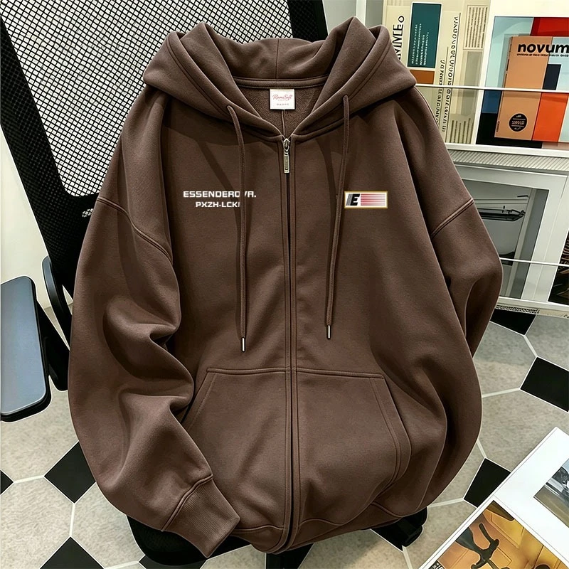 เสื้อฮู้ดซิปสําหรับผู้หญิง ผ้าพิเศษคุณสมบัติกันน้ำ ป้องกันรังสียูวีได้ ทรงโอเวอร์ไซซ์ใส่สบาย COD
