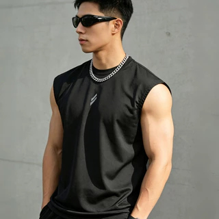 เสื้อกล้ามผู้ชาย ไร้แขน ผ้าตาข่ายแห้งเร็ว ระบายอากาศดี แบบหลวม ไม่ร้อน เหมาะออกกำลังกายประจำวัน หลายสี