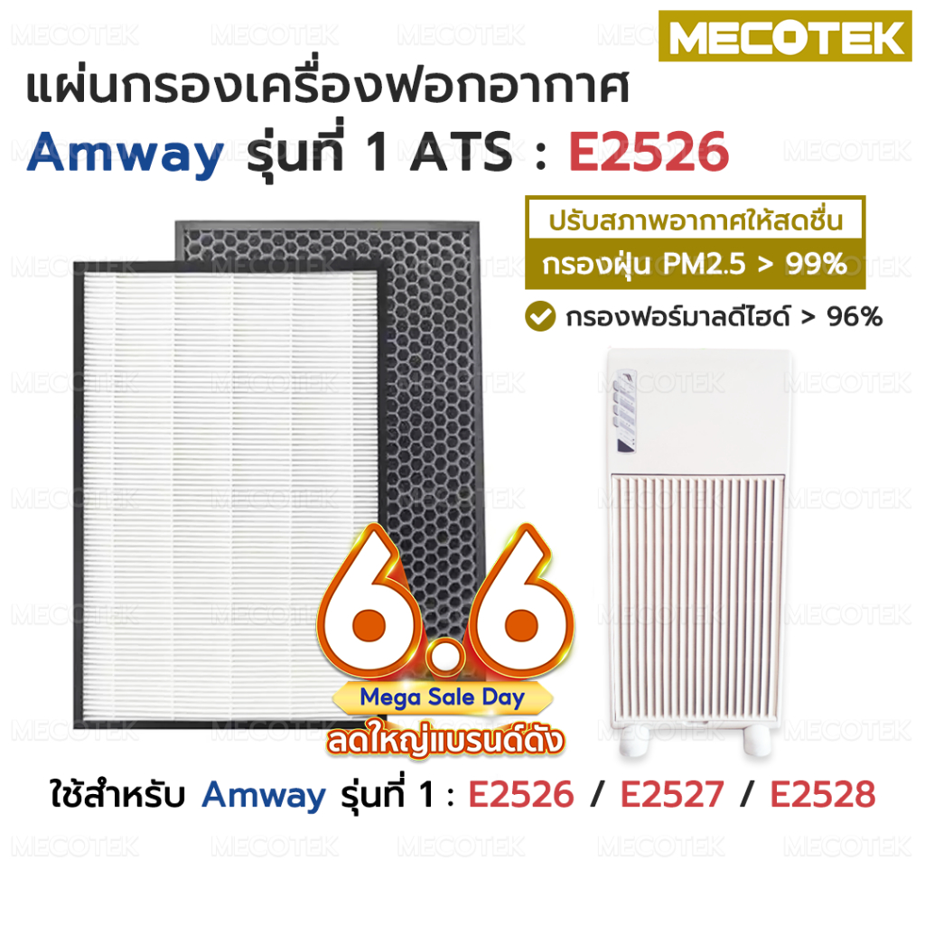 แผ่น กรอง อากาศ ไส้กรอง แอมเวย์ รุ่น 1 Hepa หรือ Carbon คุณภาพดี ราคาถูก ใส่แทนของเดิมได้เลย amway E2526 E2527 E2528