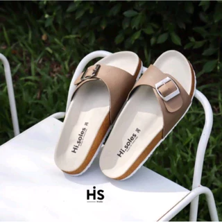 Hi.soles รองเท้าแตะ รองเท้าสไตล์วินเทจ ไบเก้น ราคาถูก #คาดเดี่ยว พื้นครีม