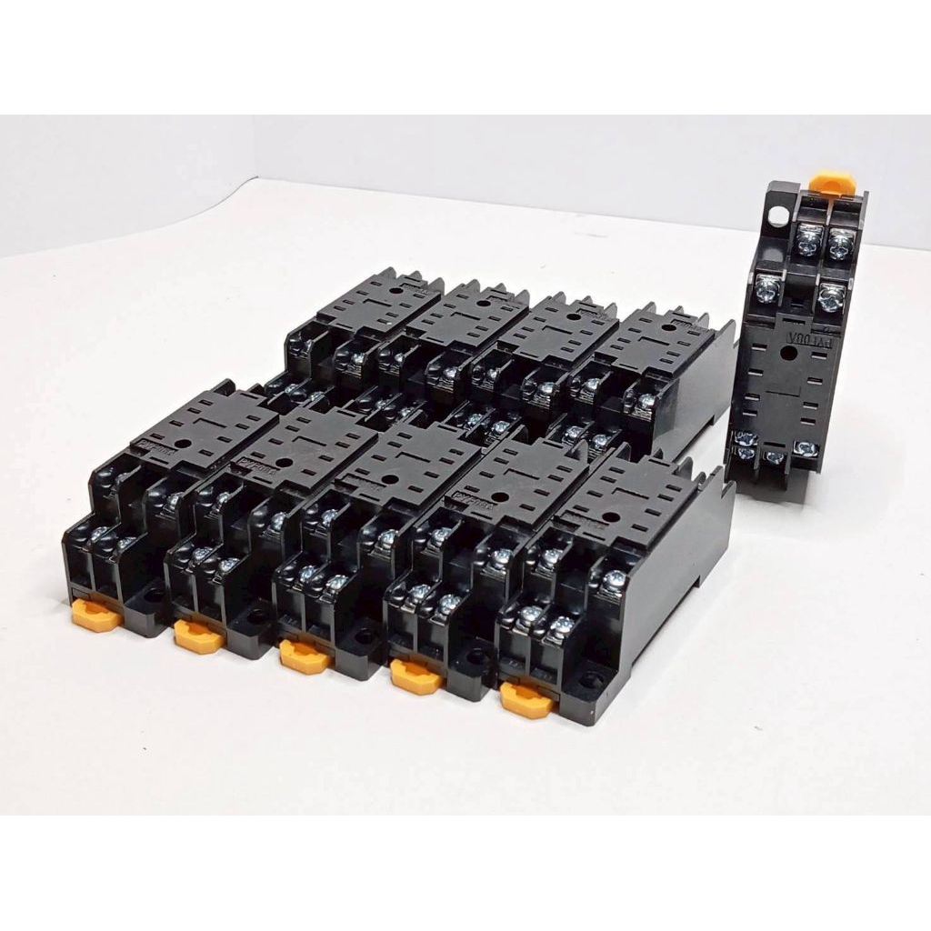แท้ ทน 10ชิ้น ซ็อคเก็ตรีเลย์ขา2แถว PYF-08A-E SOCKET RELAY ซ็อกเก็ต รีเลย์ PYF08A PYF 08A ฐานรีเลย์ขา
