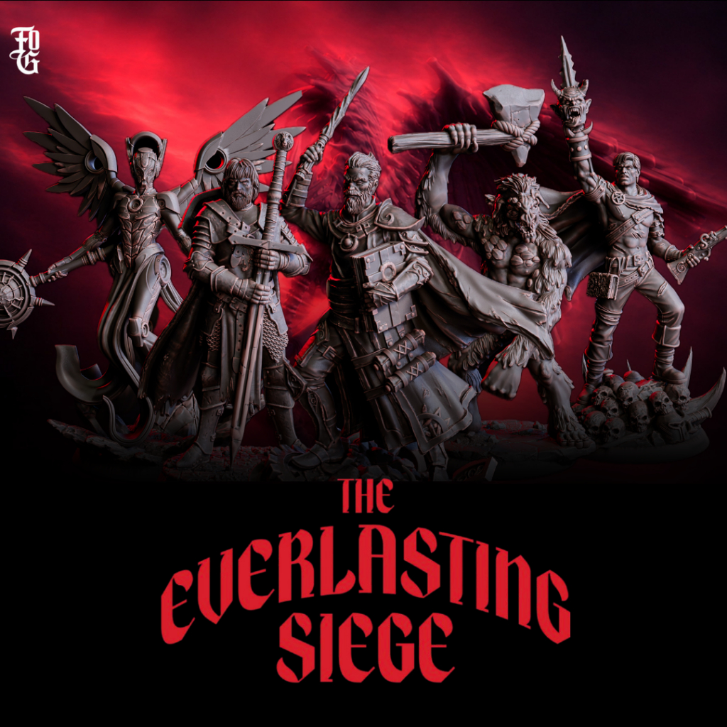 DnD Miniature I The Everlasting Siege - โมเดลบอร์ดเกม (งานเรซิ่นยังไม่ลงสี) ฐาน 1-2 นิ้ว