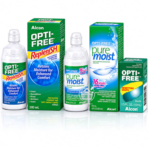 Opti Free ออพติฟรี เพียวมอย 300 มล. ทำความสะอาดเลนส์อย่างมีประสิทธิภาพ [น้ำตาเทียม]