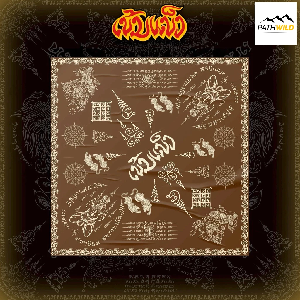 Khem Khaeng ผ้าโพกหัว BANDANA เนื้อผ้าคอตตอน ขนาด 60x60” ใช้โพกหัว ผูกผม ปิดหน้า ปิดจมูก ซับเหงื่อ