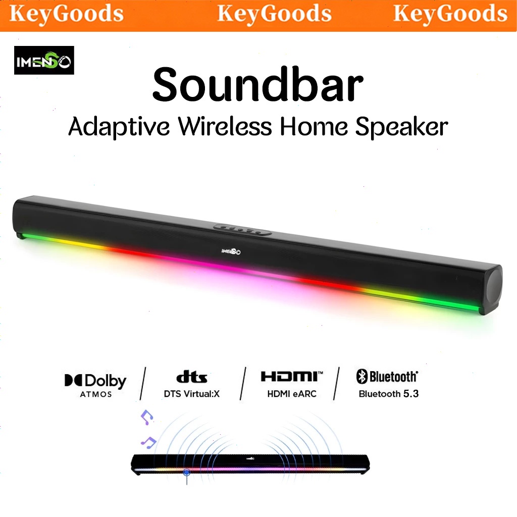 ลำโพงซาวบาร์ รุ่นS3001B Bass Soundbar บลูทูธ 5.3 ยาว 96ซม. แบตเตอรี่ในตัวลำ รองรับทุกการเชื่อมต่อ รั
