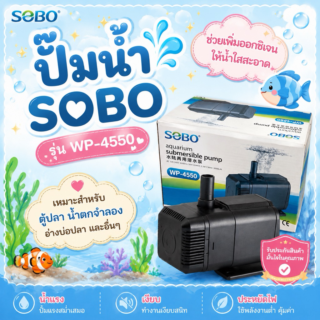 ปั๊มน้ำ SOBO รุ่น WP-3550 / WP-4550