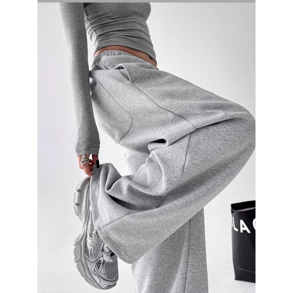 Z.YOOO กางเกงขายาว แมชต์ได้ทุกสไตล์ เรียบง่าย Baggy pants รูปที่ 5