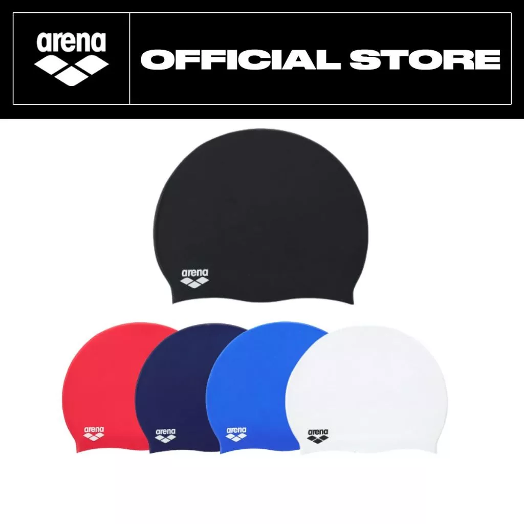 ARENA หมวกว่ายน้ำ กันน้ำผู้ใหญ่ซิลิโคน สีเดียว หมวกว่ายน้ำหญิง หมวกว่ายน้ำชาย AASCS13
