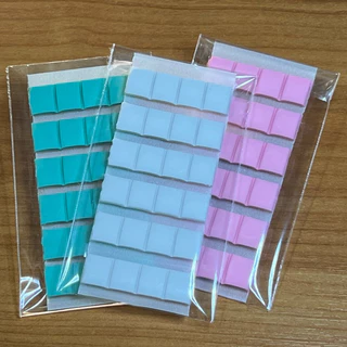 กาวดินน้ำมันติดแท่นทำเล็บปลอม 24 ชิ้น มี 3 สี ขาว ชมพู เขียว ใช้ซ้ำได้
