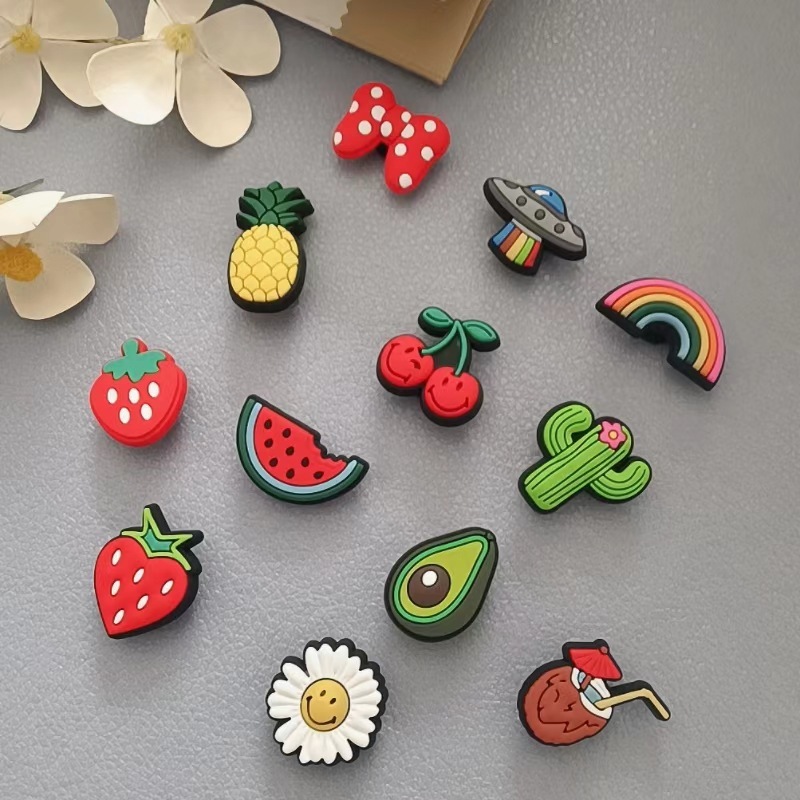 ตกแต่งรองเท้ารู ลายการ์ตูนน่ารัก ถอดติดได้，diy อุปกรณ์ตกแต่งรองเท้าแตะ