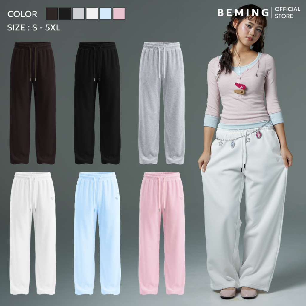 Bemingpants091(S-5XL)-Boby Pants - กางเกงวอร์มขายาวทรงปล่อย ดีไซน์ casual everyday