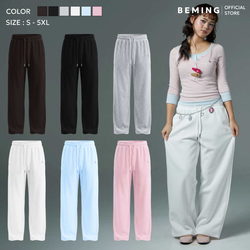 Bemingpants091(S-5XL)-Boby Pants - กางเกงวอร์มขายาวทรงปล่อย ดีไซน์ casual everyday