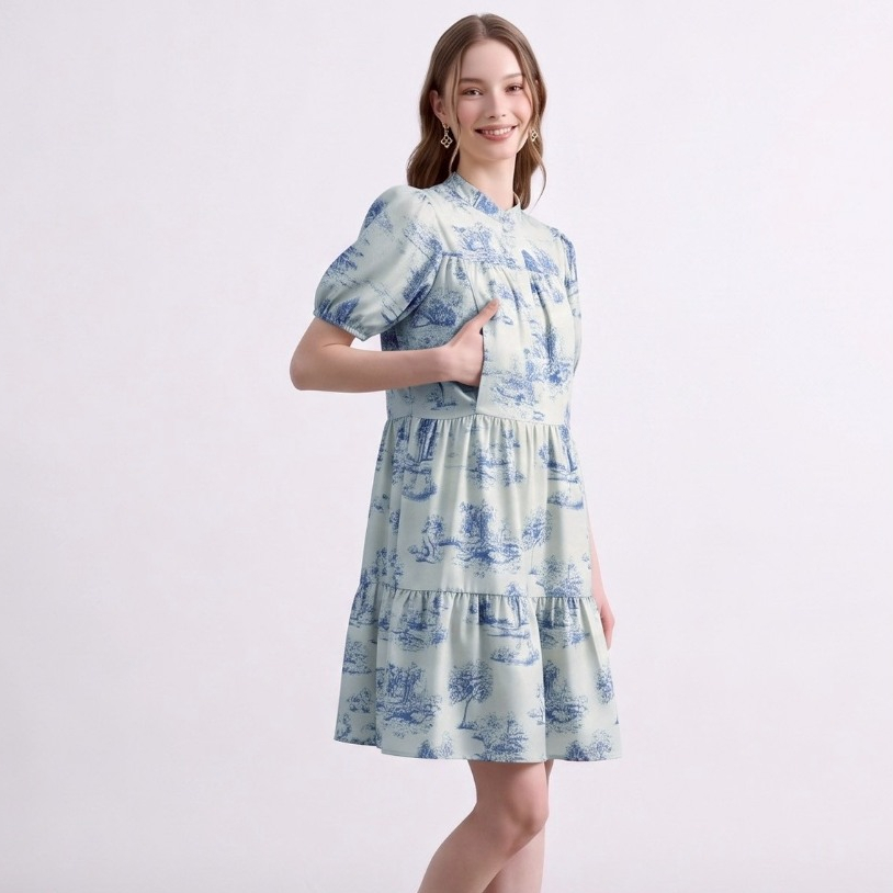 Nitan (นิทาน) เดรสให้นม ชุดคลุมท้อง รุ่น Rivera Maternity and Nursing Dress
