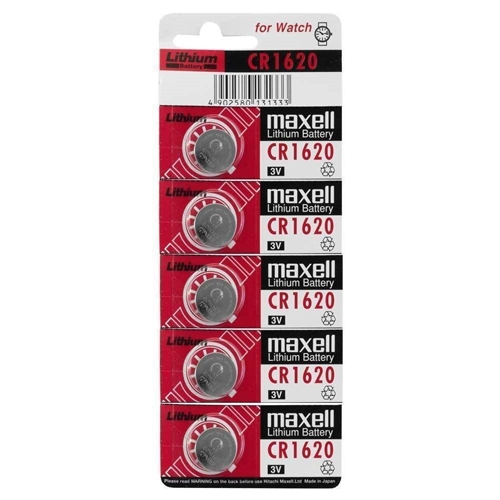 ถ่านกระดุม Maxell CR1620,1620 จำหน่ายแบ่ง 1ก้อน,5ก้อน