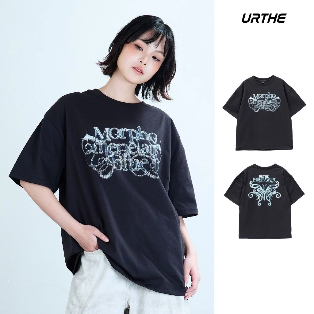 URTHE - เสื้อยืด Oversize รุ่น MENELAUS BLUE OVERSIZE T-SHIRT