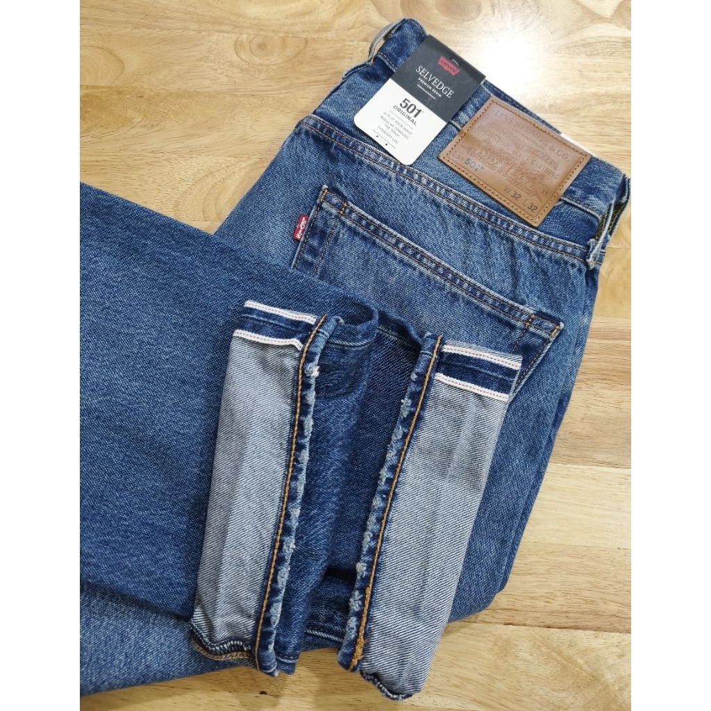 Levi's 501® Original selvedge Premium Denim Big E (ริมแดง) Made in Vietnam ผ้าไม่ยืด ราคา 5,190฿