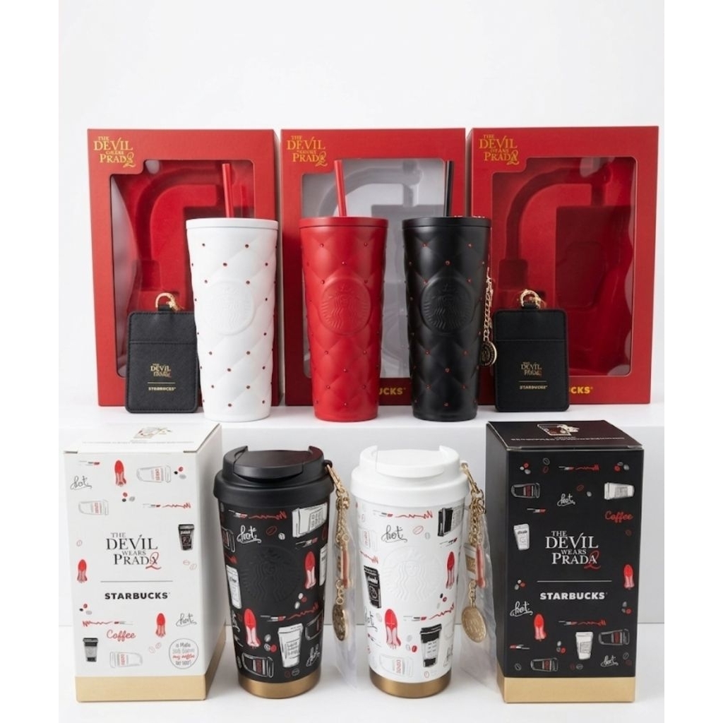 พร้อมส่งจากไทย⭐️Starbucks x The Devil Wears Prada 🖤🗼