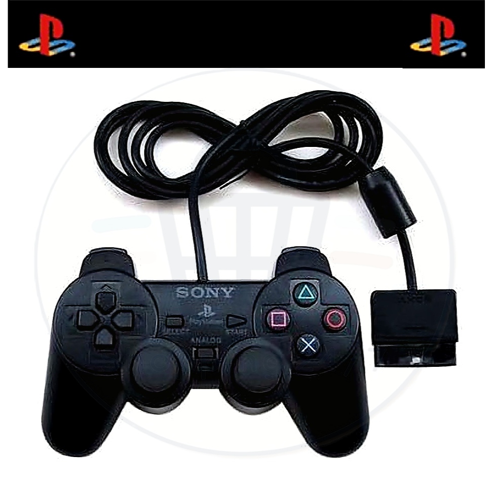 จอยเกม เครื่อง Playstation 2 ของใหม่ งานคุณภาพดี ปุ่มกดเด้ง สั่นได้ สายยาว 1.2 เมตร พร้อมส่งจากไทย ps2