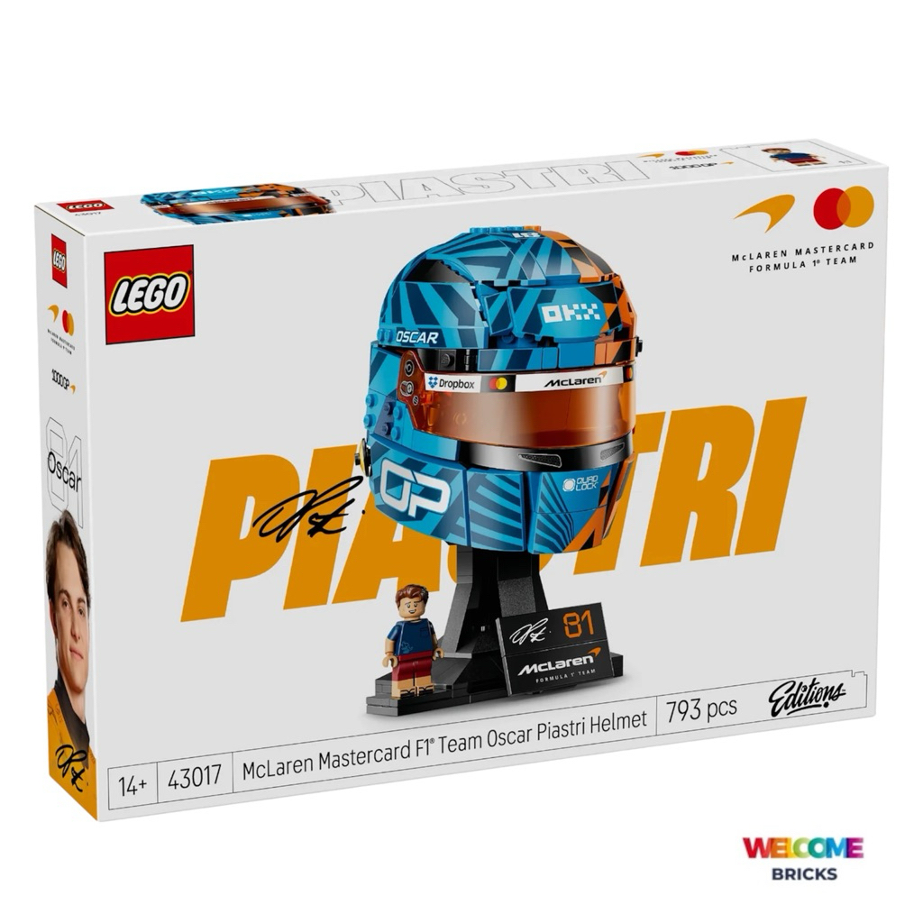 Lego Edition 43017 McLaren Mastercard F1® Team Oscar Piastri Helmet พร้อมส่ง ของแท้ 100  %