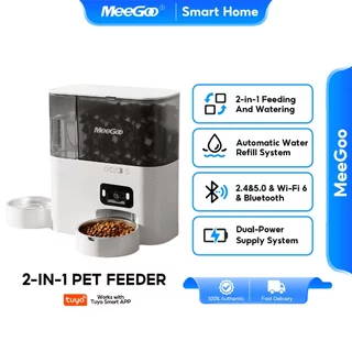 MeeGoo เครื่องให้อาหารและน้ำอัตโนมัติ 2 in 1 แอปควบคุม WiFi Automatic Food and Waterสำหรับสุนัข แมว