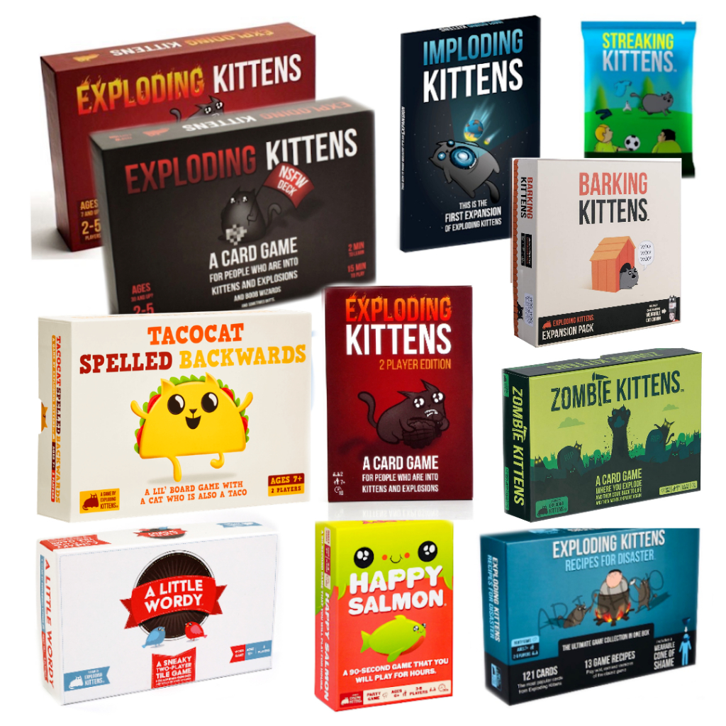 Exploding / Imploding / Streaking / Barking Zombie Good Evil Salmon Kittens Board game - บอร์ดเกมแมวระเบิด กระดาษอย่างดี