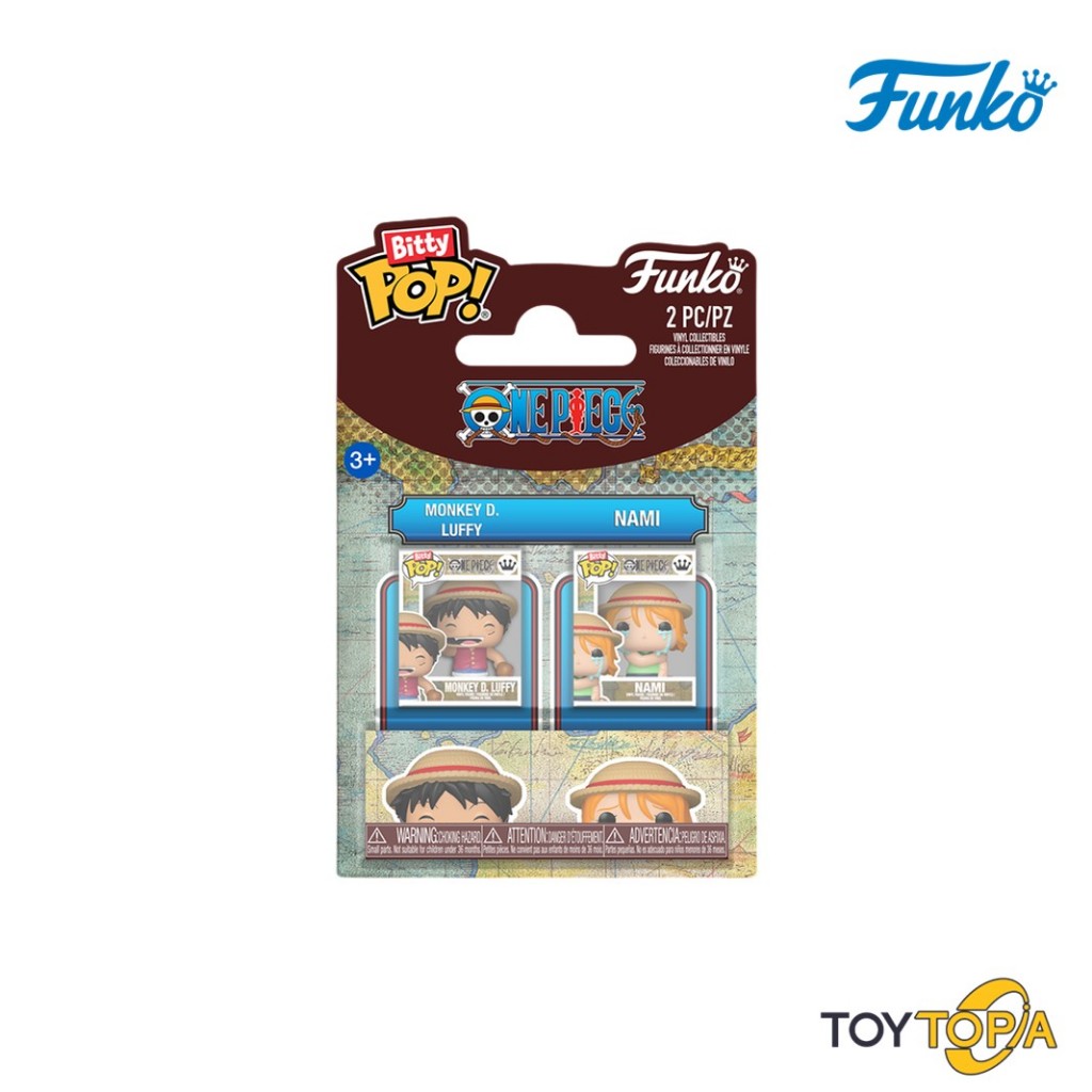 (94220)Monkey D. Luffy & Nami Bitty POP!: One Piece by Funko (Pack 2)