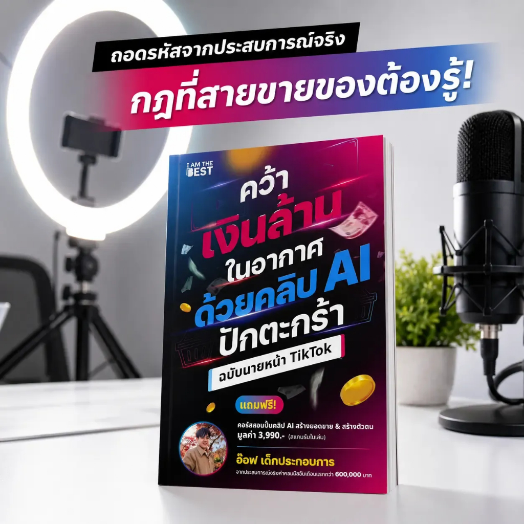 หนังสือคว้าเงินล้านในอากาศ ด้วยคลิป Ai ปักตะกร้า ฉบับนายหน้า SP604
