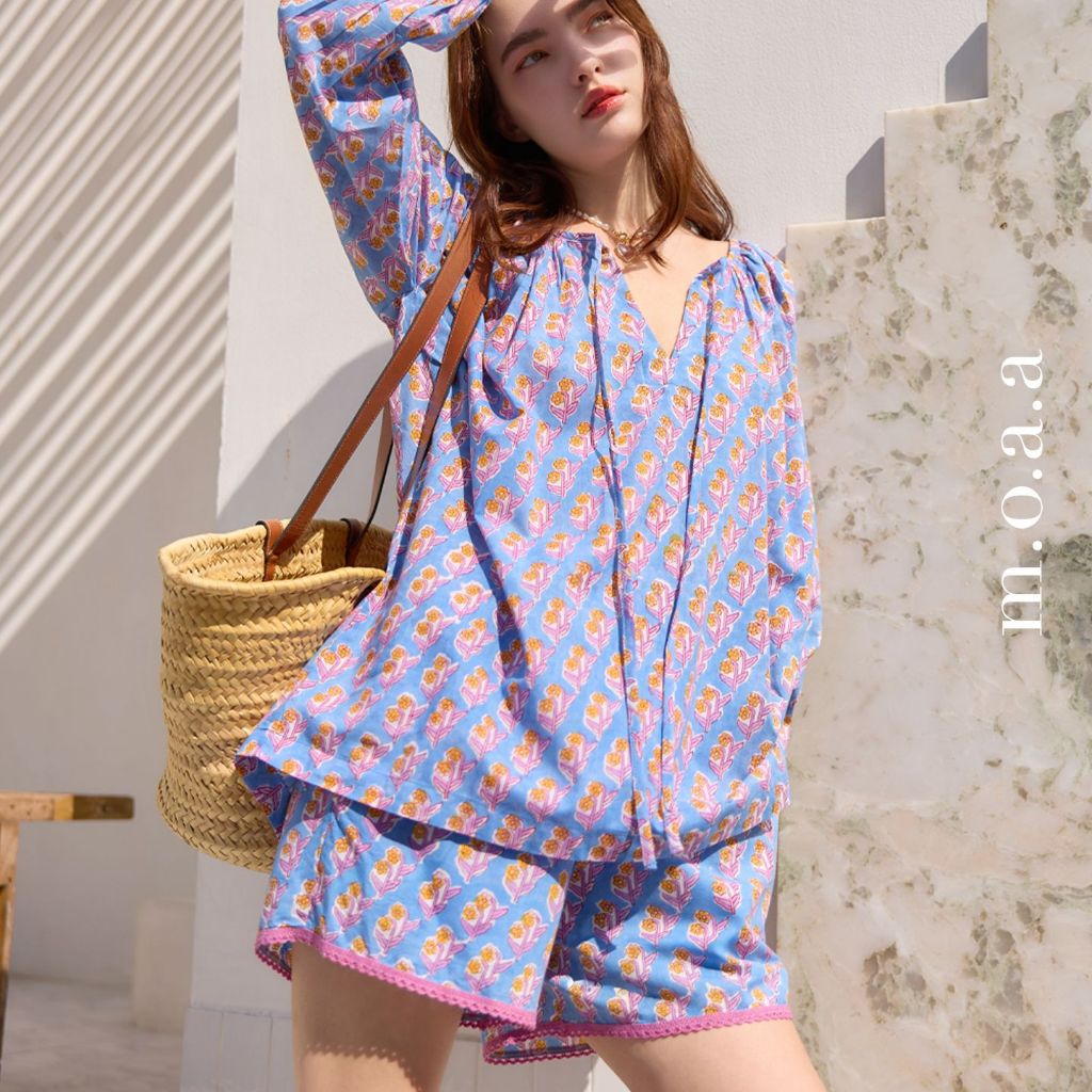 Mahila Dress In Periwinkle | Moaa Collection
