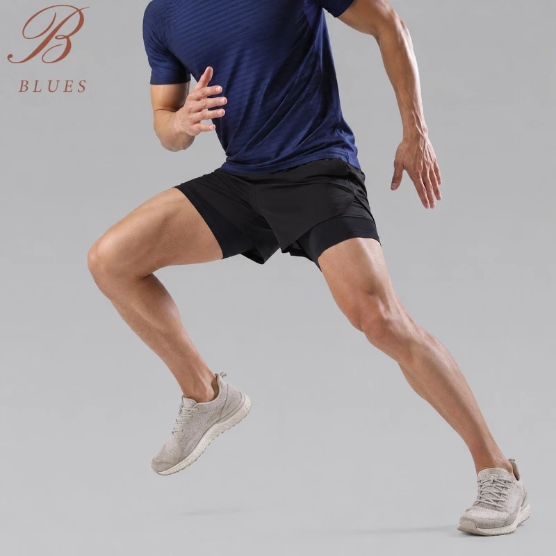 B BLUES M-5XL กางเกงกีฬาขาสั้น ไซส์ใหญ่ แบบแห้งเร็ว ระบายอาก ความยืดหยุ่นสูง เหมาะกับใส่ออกกําลังกาย วิ่ง สําหรับผู้ชาย thumbnail 10
