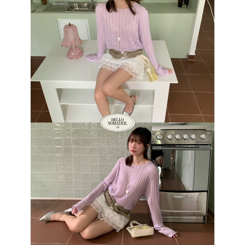 NOMADE.& พร้อมส่ง Maison June Top  {เสื้อแขนยาวสีพาสเทล}