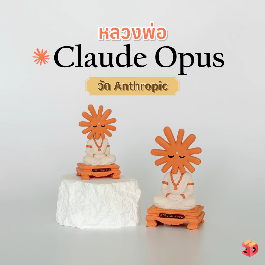 Art Toy Claude Opus นักบวช AI | ของสะสมสาย AI ตั้งโต๊ะทำงาน ของขวัญสำหรับ Programmer