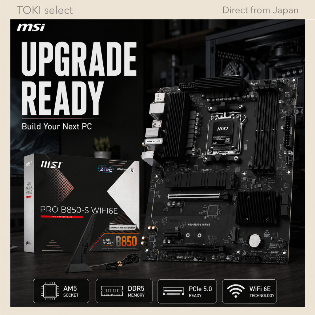 MSI PRO B850-S WIFI6E ATX Motherboard AM5 DDR5 PCIe 5.0 WiFi 6E Ryzen 9000 8000 7000