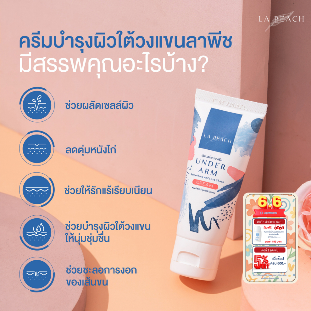 30 ml X 1 หลอด ครีมบำรุงผิวใต้วงแขน ฟื้นฟูผลัดเซลล์ผิว ที่หยาบกร้าน ลดตุ่มหนังไก่ กระชับรูขุมขน