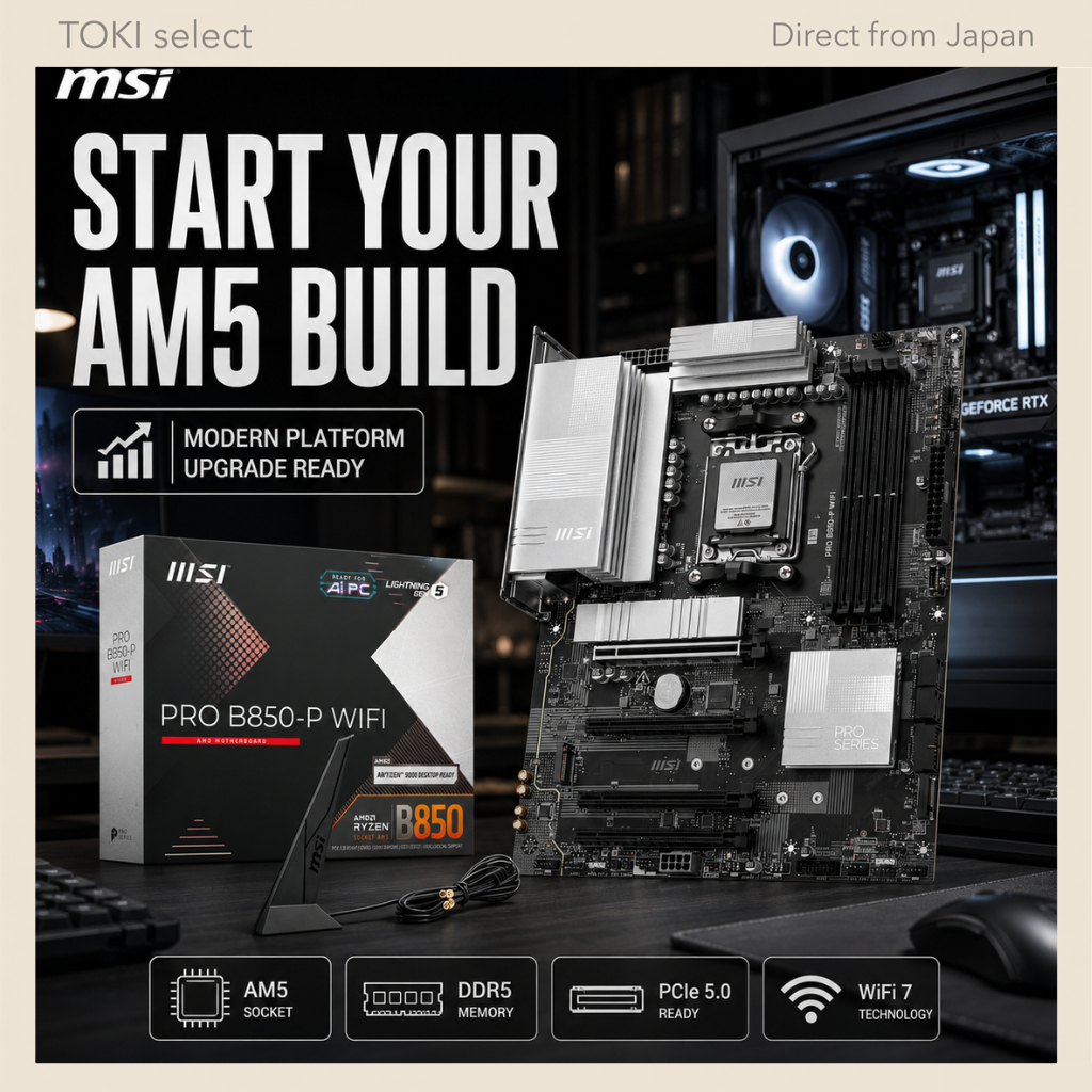 MSI PRO B850-P WIFI ATX Motherboard AM5 DDR5 PCIe 5.0 WiFi 7 Ryzen 9000 8000 7000