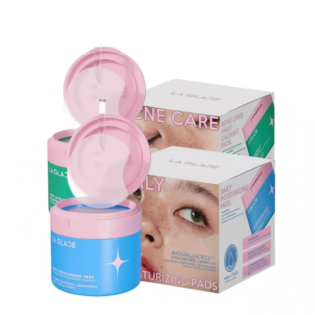 LA GLACE Toner Pads Acne & Moist สูตรน้ำเงิน
