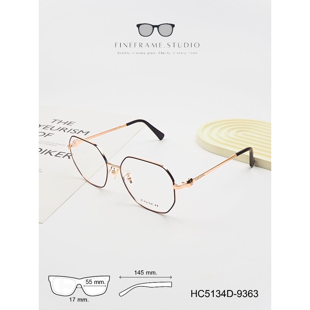 กรอบแว่นสายตา Coach HC5134D-9363 Shiny Rose Gold