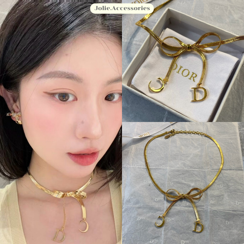 (D233) สร้อยคอ D  มาใหม่ชนshop งานสวย ลัคชูสุดๆ มีปั๊มตัวแบรนด์ ♡