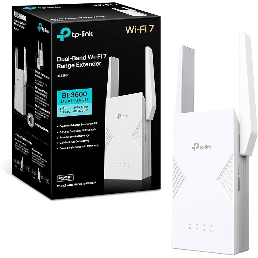 ผลิตภัณฑ์ใหม่! TP-LINK RE235BE BE3600 Dual-Band Wi-Fi 7 Range Extender