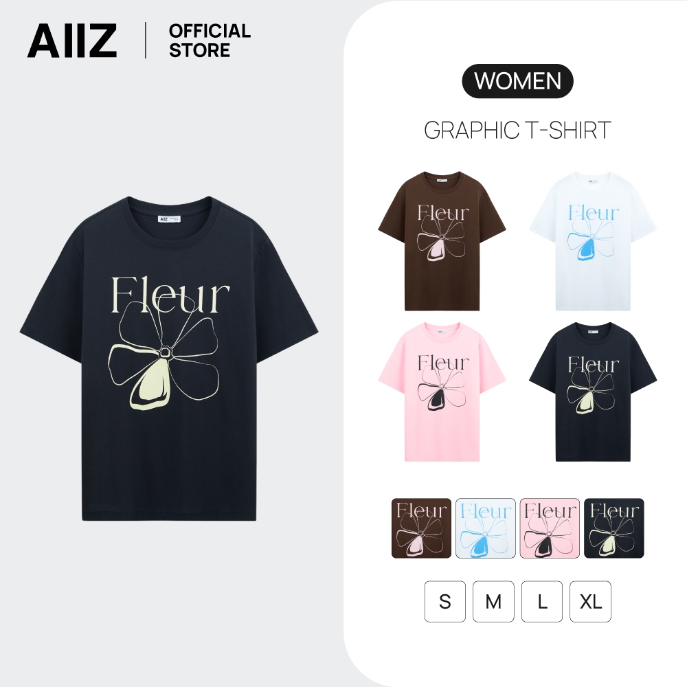 AIIZ (เอ ทู แซด) - AIIZ เสื้อยืดผู้หญิง พิมพ์ลายดอกไม้