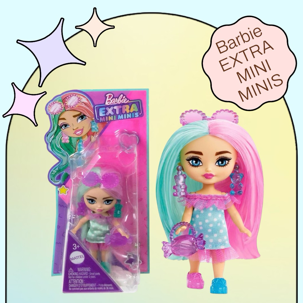 บาร์บี้ เอ็กซ์ตร้า จิ๋วแจ๋ว 💋Barbie  EXTRA MINI MINIS 🧸 ผมทูโทนเฟี้ยวฟ้าว