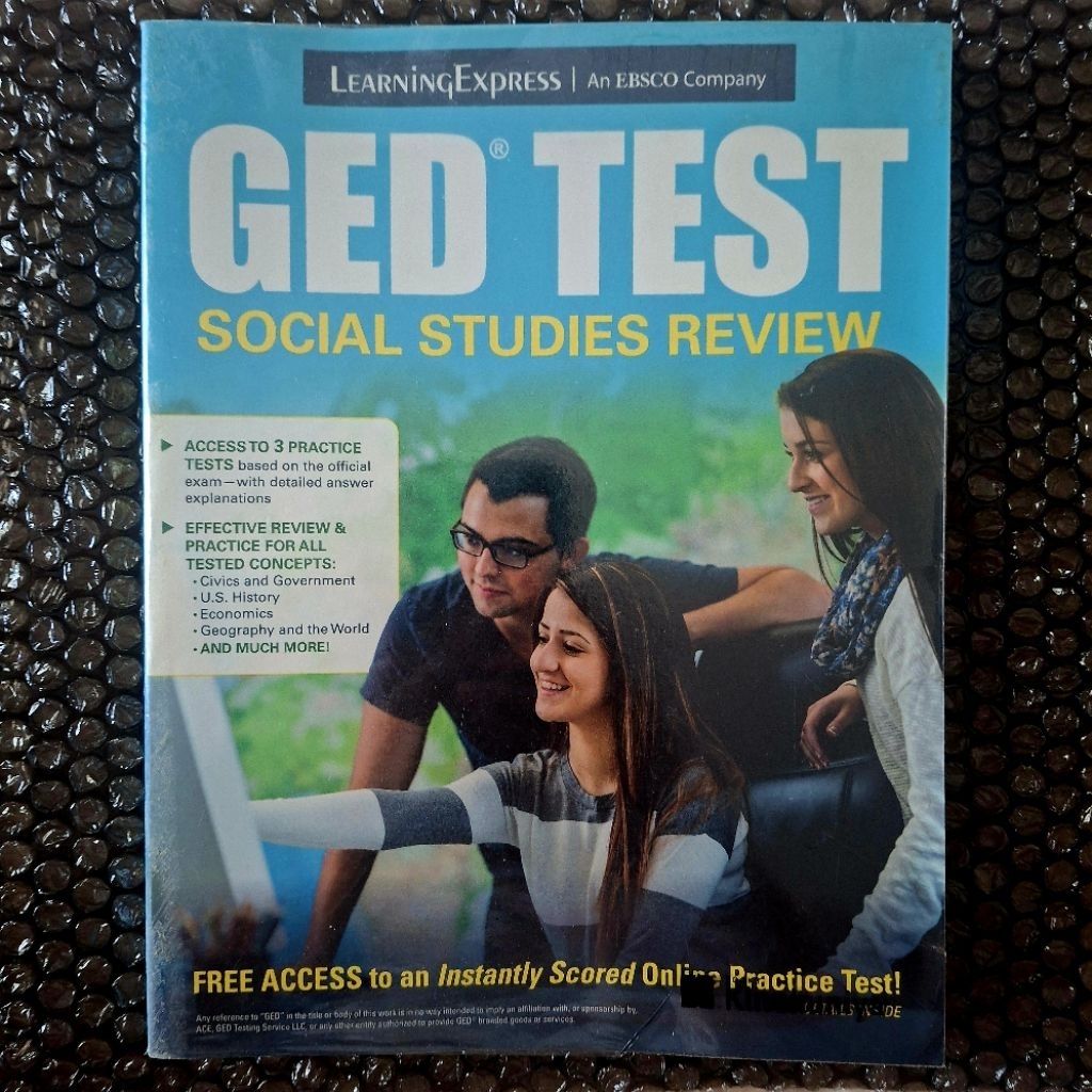 หนังสือGED Test Social Studies Review จัดพิมพ์โดย LearningExpress (ในเครือ EBSCO)