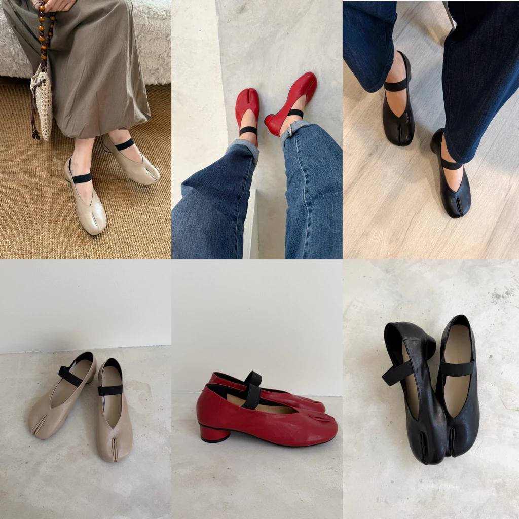 [พร้อมส่ง] WEAR.SOUL #S673-RUNA Tabi Ballet Strap Shoes รองเท้ากีบหมู