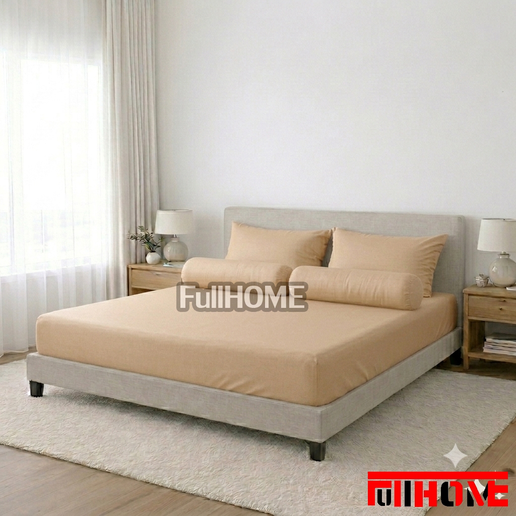 FullHOME ผ้าปูที่นอนกันไรฝุ่น ครบเซ็ต 5 ชิ้นพร้อมนอน 3 ฟุต 3.5 ฟุต 5 ฟุต 6 ฟุต