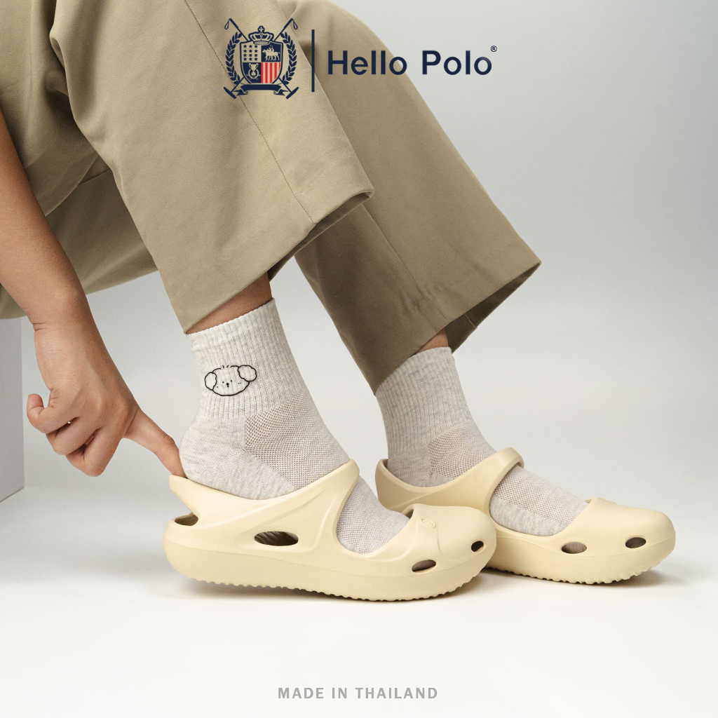 Hello Polo รองเท้าทรงบัลเล่ต์ รองเท้าแตะ สุดน่ารัก ยาง EVA เบาสบาย ใส่ได้ทุกวัน รุ่น HP8070