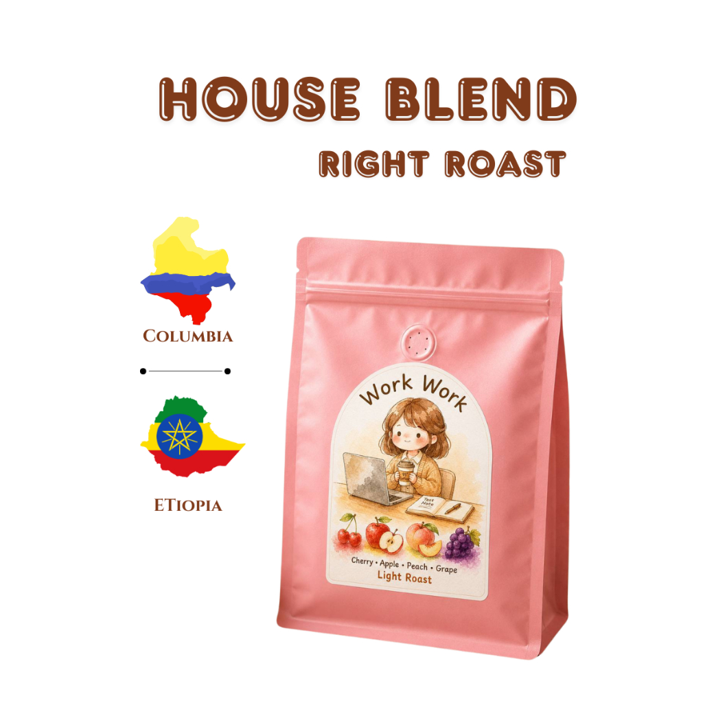 Work Work เมล็ดกาแฟคั่วอ่อน Columbia & Etiopia 93DegreeCoffeeBeans