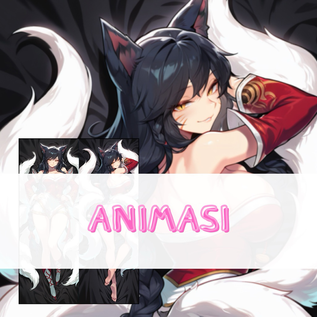 🐺พรีออเดอร์💙ปลอกหมอนข้างอนิเมะ อาริ Ahri ในชุดคลาสสิก ตัวละครจากเกม ลีก ออฟ เลเจนด์ League of Legend